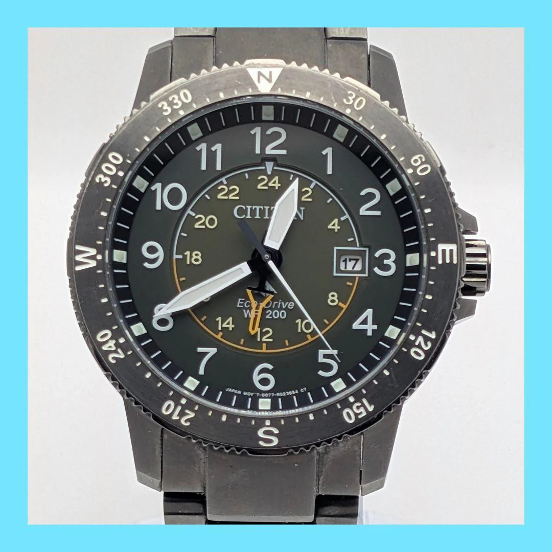 Citizen Promaster Land GMT BJ7095-56X Eco-Drive Quartz SS 1.71 Khaki