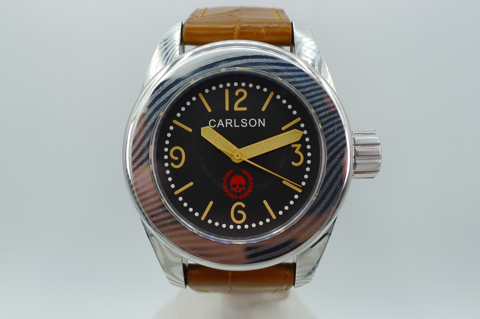 CARLSON RONIN 500M DAMASCUS STEEL DIVER SWISS ETA 2824 47MM VDB KAVENTSMANN NEW