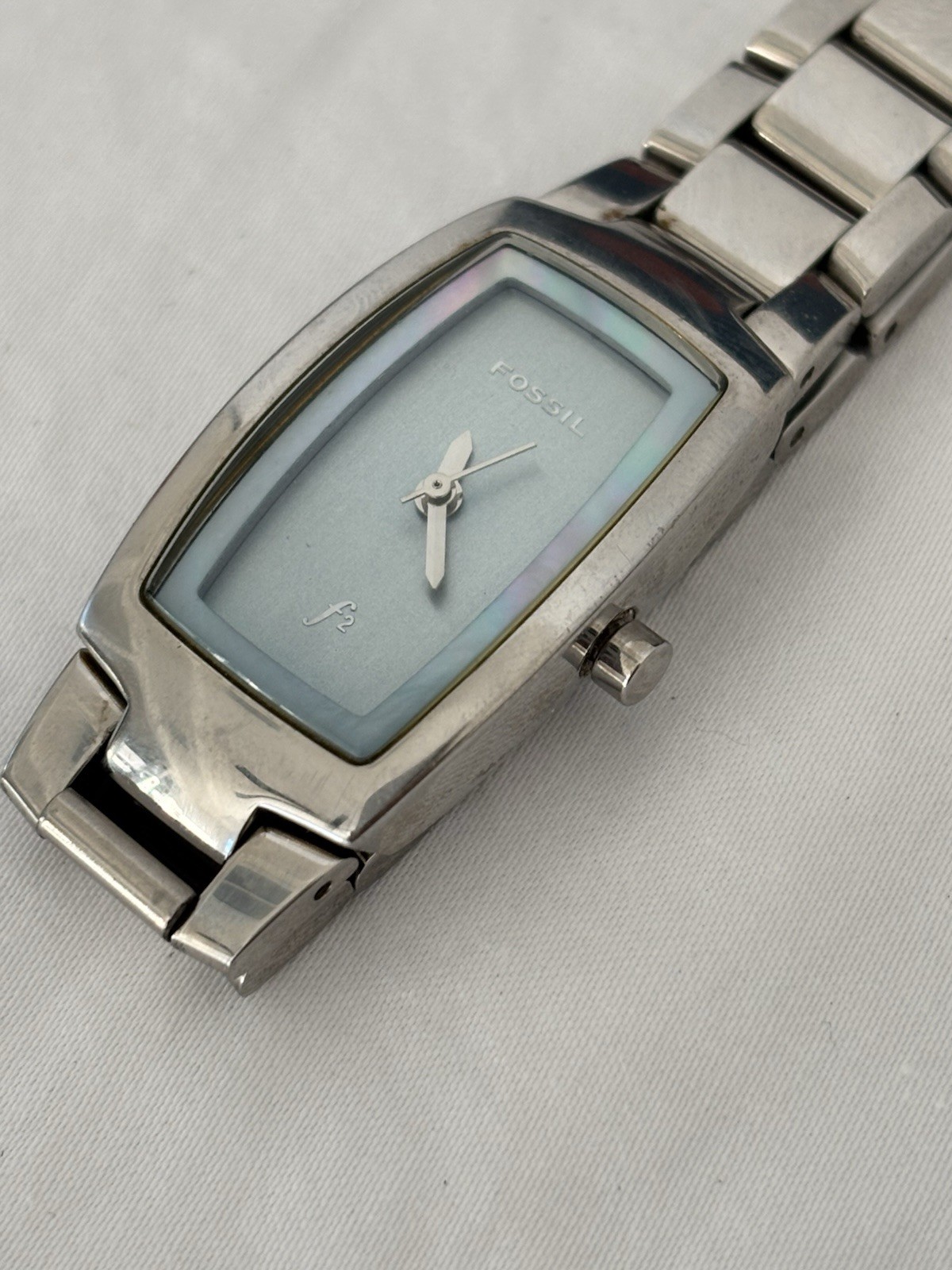 Fossil ES9727 Women’s Watch Stainless Steel Silver Blue/Purple Dial D730