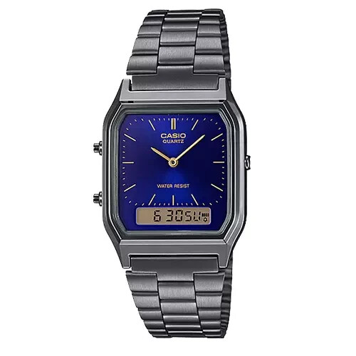 Casio Retro Vintage Series Digital Unisex Watch AQ-230GG-2A – Gold-Tone Analog-D
