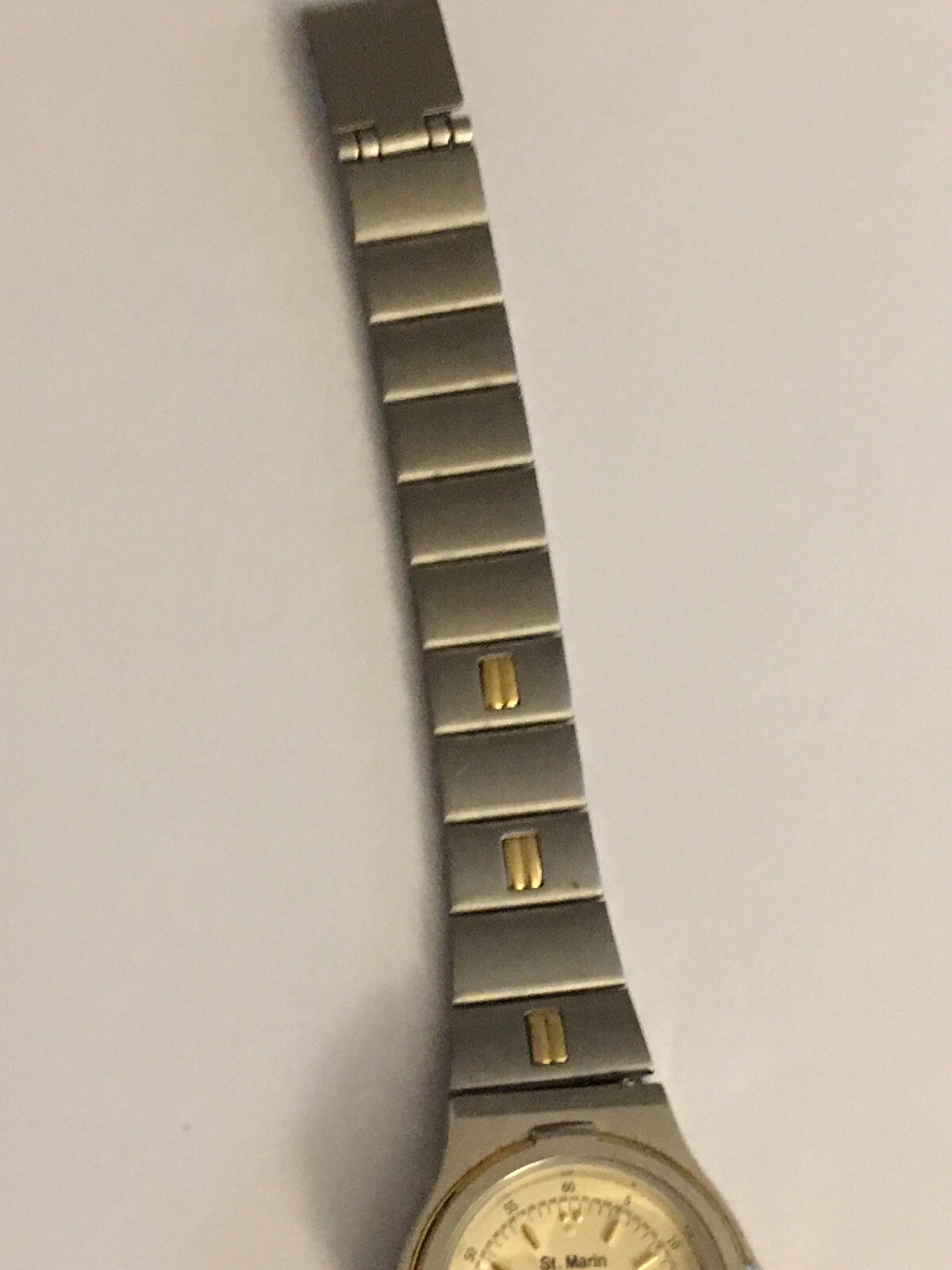 Vintage StMarin Silver tone Gold Trim Watch