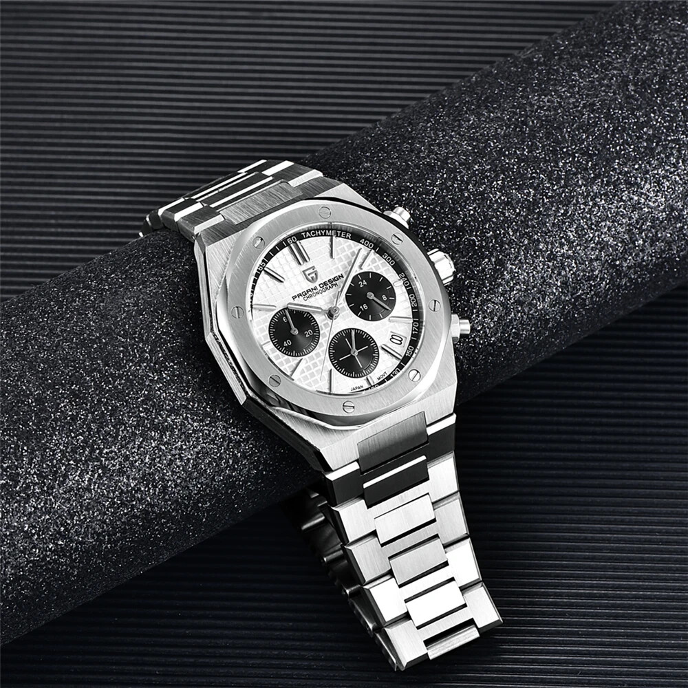 PAGANI DESIGN 2024 New Stainless Steel Watch Luxury Sports Chronograph Quartz