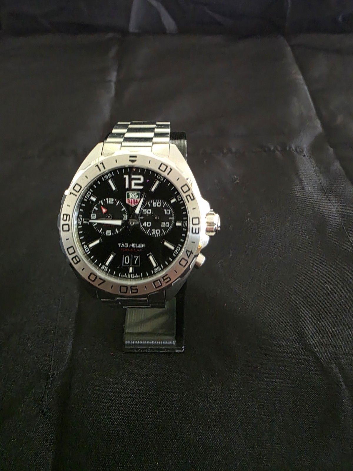 TAG Heuer Formula 1 Quartz Chronograph Date Black Dial 200m 43mm Steel Box