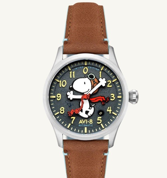 AVI-8 FLYBOY Engineer Automatic Peanuts Snoopy Flying Ace Limited Edition 41 mm