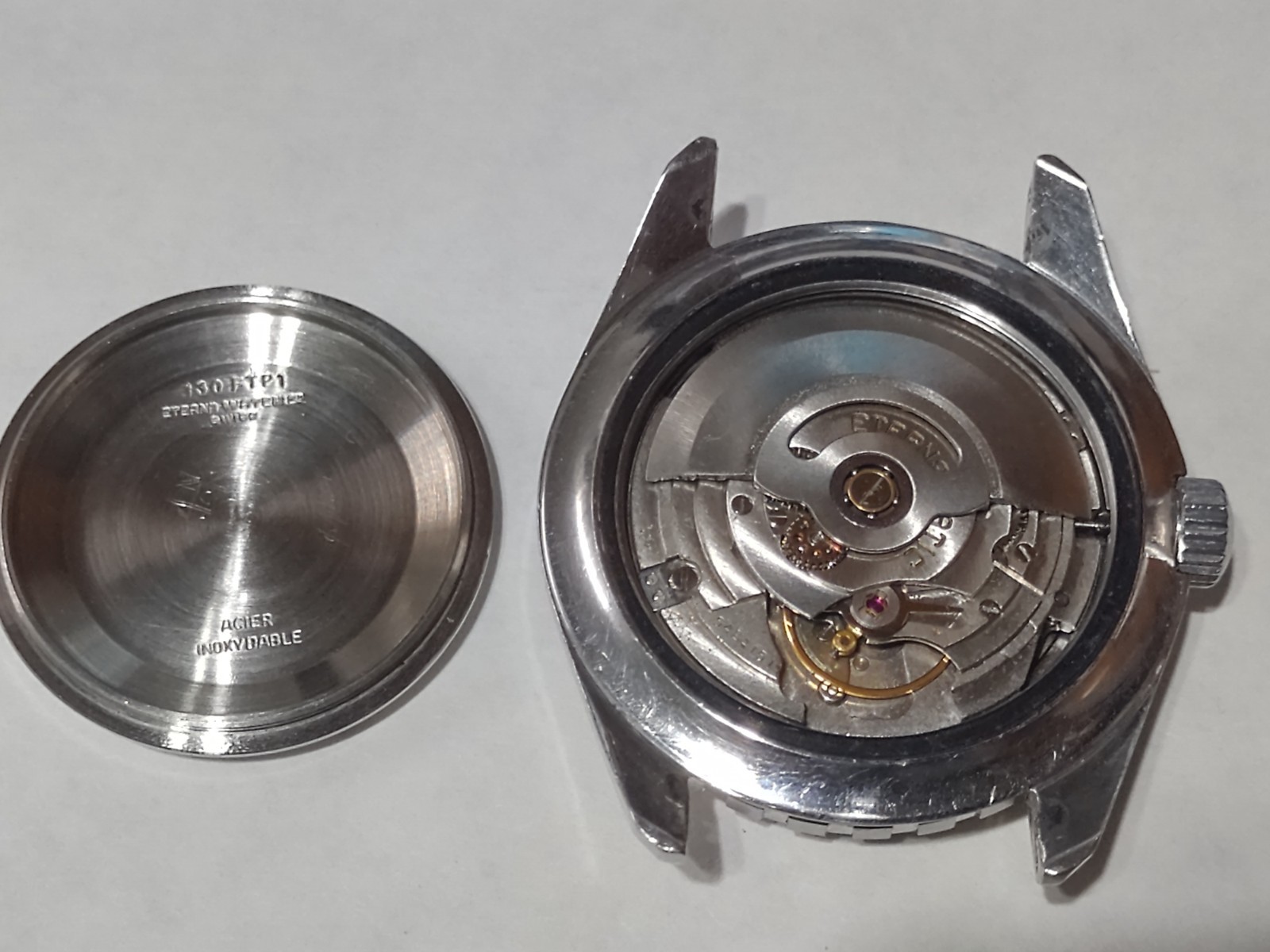 VINTAGE ETERNA MATIC KONTIKI SUPER TROPICAL ORIGINAL DIAL BEZEL 40MM CA 1960s