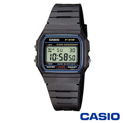CASIO WATCH F-91W-1YER DIGITAL CASUAL WRISTWATCH
