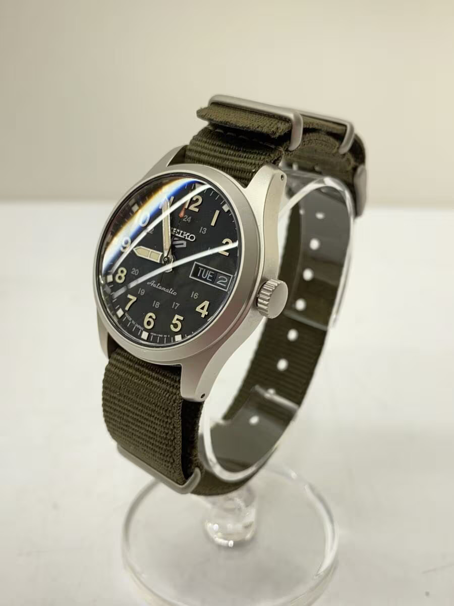 Seiko srpj85k1 Nylon 35mm Black Dial Automatic Wristwatch #2nW5405