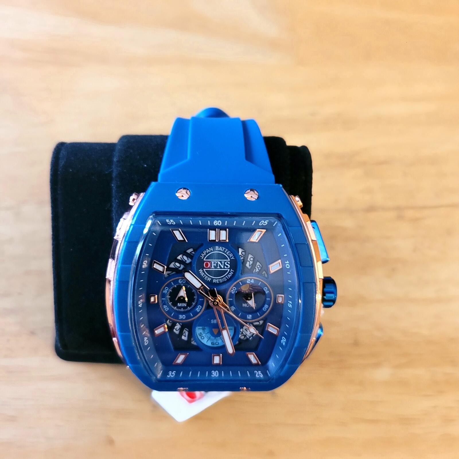 OFNS Blue Silicone Strap Men’s Watch