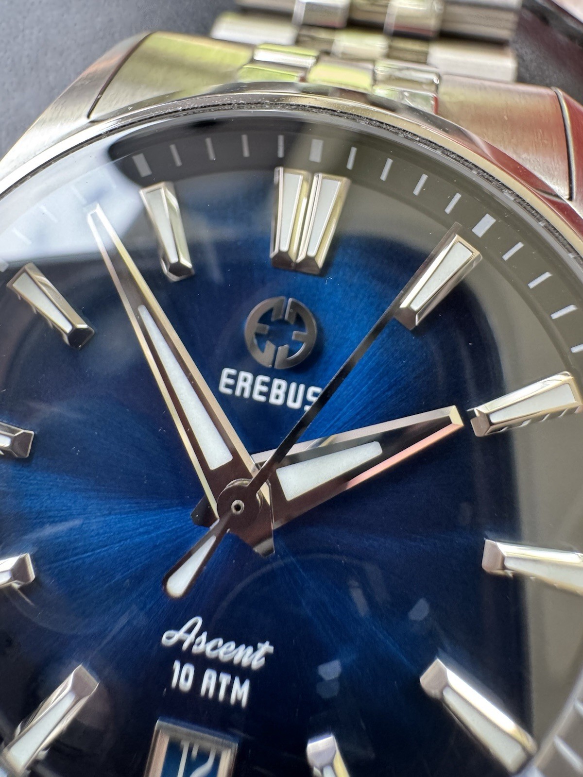 Erebus Ascent 36mm Automatic Watch Blue Fumé Dial