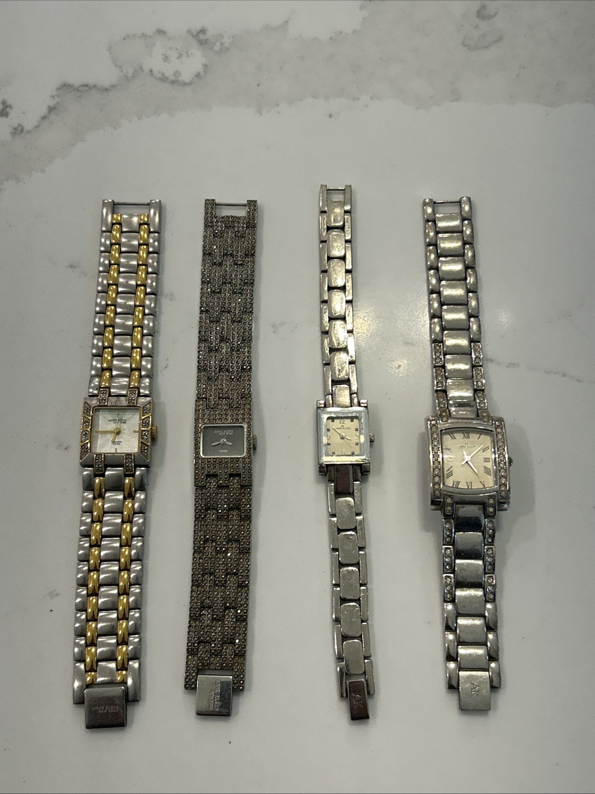 Lot of 4 Anne Klein Women’s Formal / Dress Watches, Need Batteries