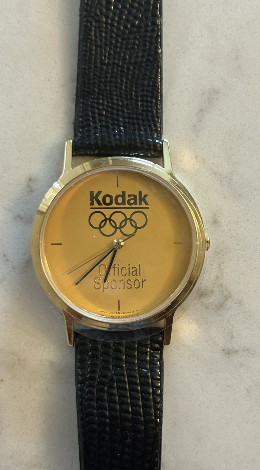 KODAK Official Olympics Sponsor Wrist Watch Vintage Leather Band