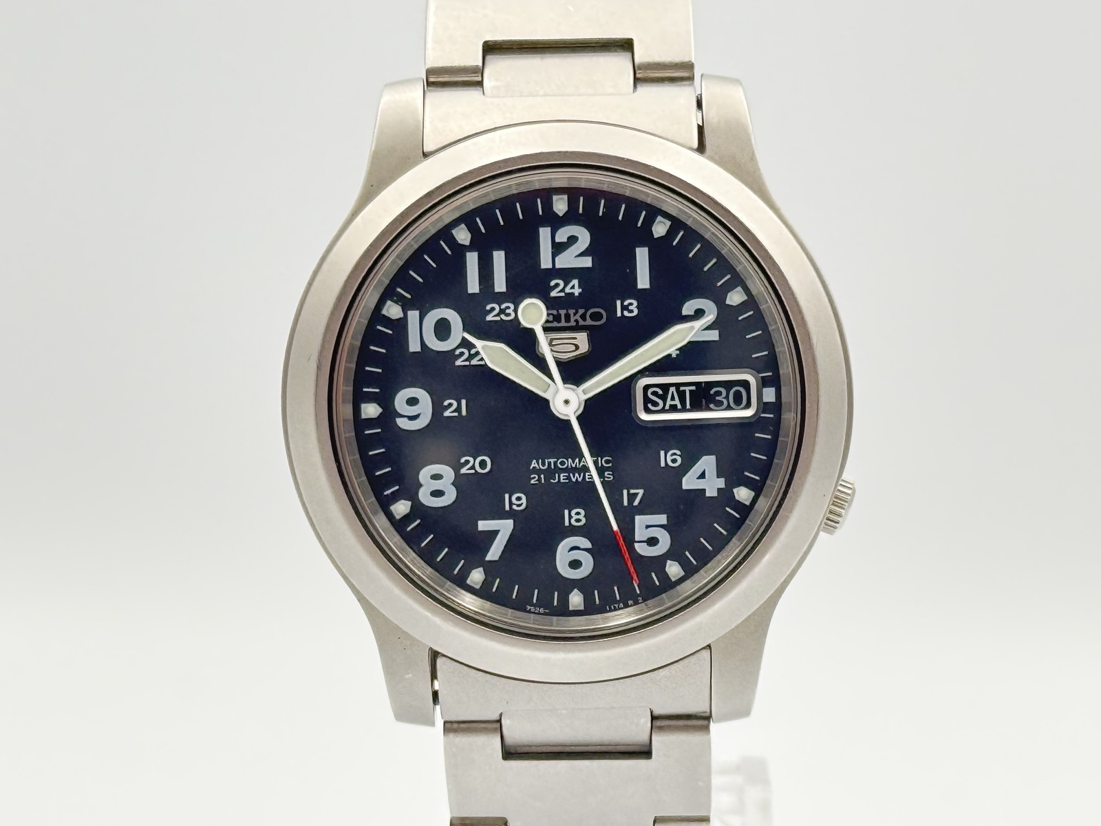 SEIKO 5 7S26-02J0 Automatic Black Dial Day Date Men’s Watch Japan