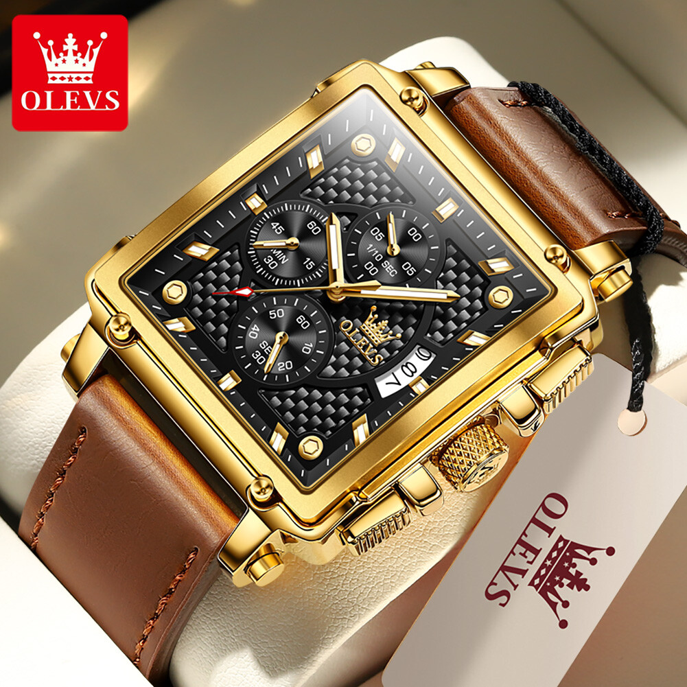 OLEVS New Luxury Men’s Watches Quartz Watch Waterproof Luminous Wristwatches