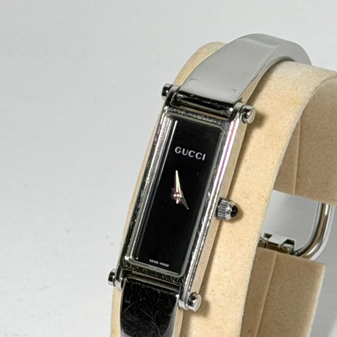 GUCCI 1500L Black Dial Quartz Bangle Watch Pre-Owned