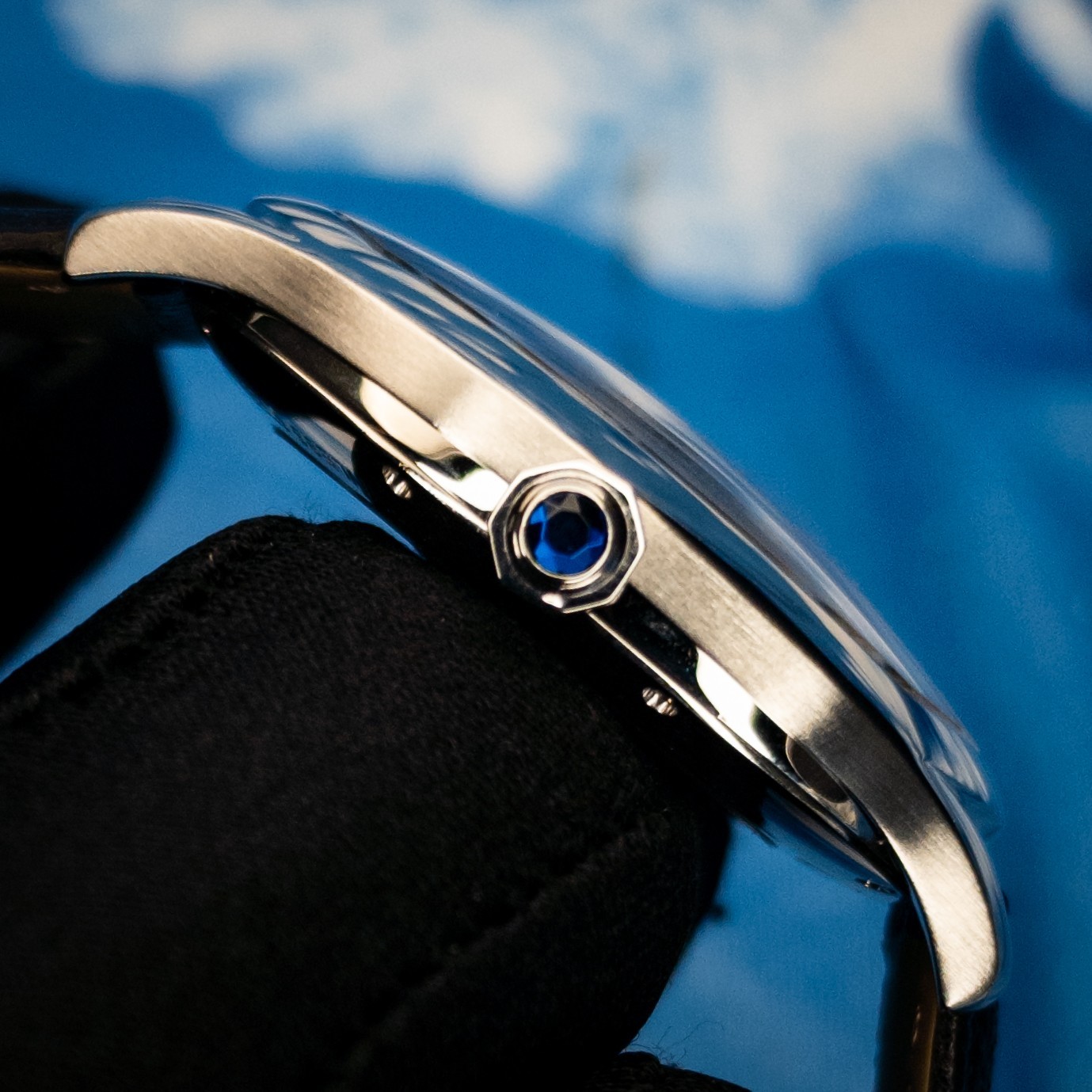 Cartier Drive de Cartier WSNM0004 Silver Guilloché | Blued Hands Men’s Watch B&P