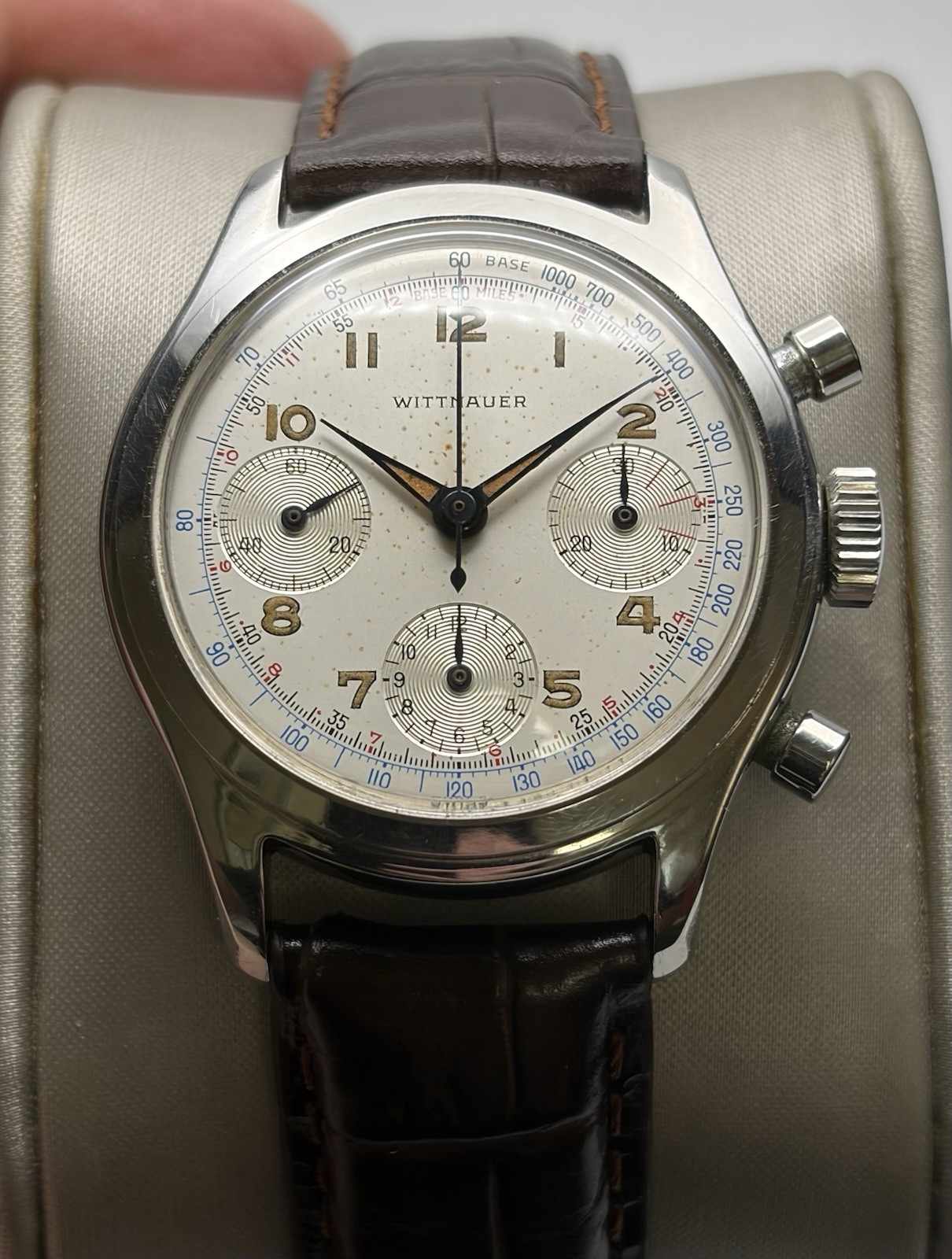 1960s Wittnauer 235T Chronograph – Valjoux 72, Blued Hands – Check It Out!