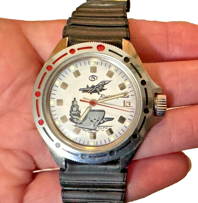 Vostok Komandirskie Russian Watch Kuznetsov Carrier MiG-29 Mechanical USSR