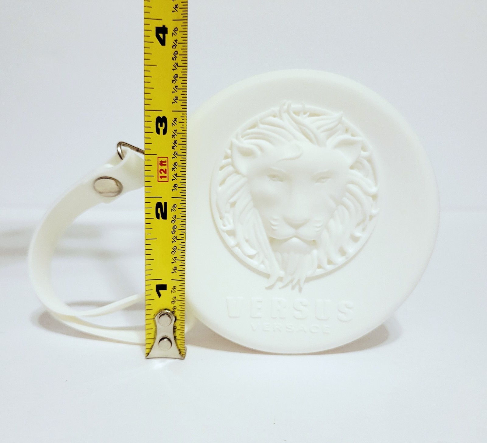 Versus by Versace White Wristlet Silicone Zip Watch Case Lion Head Authentic