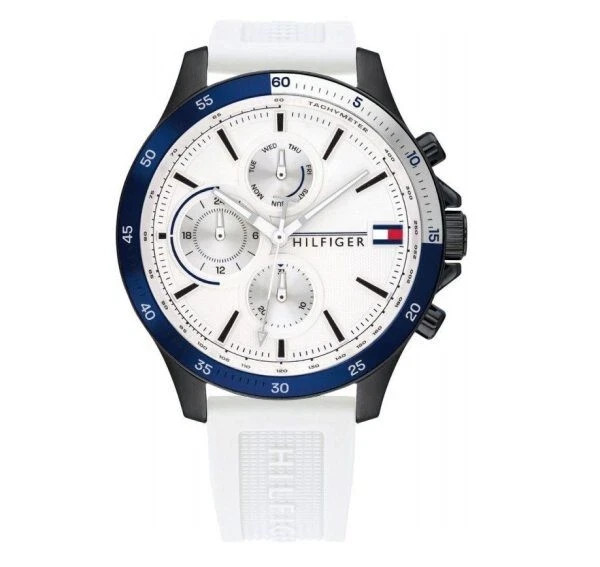 TOMMY HILFIGER Bank 1791723 White Dial Men’s Watch 46mm