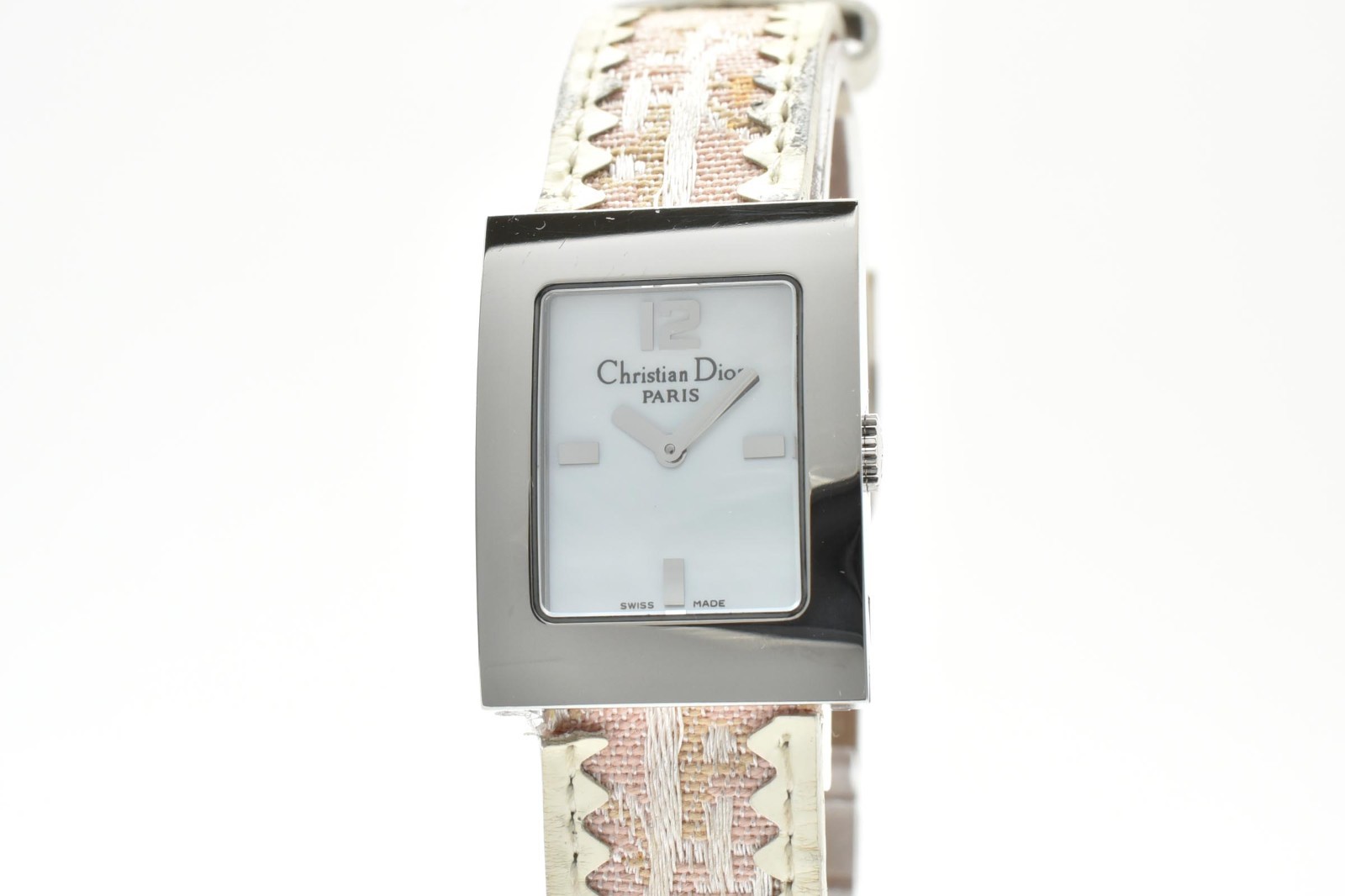[N MINT /Box] Christian Dior D78-109 White Shell Dial 19mm Ladies Watch JAPAN