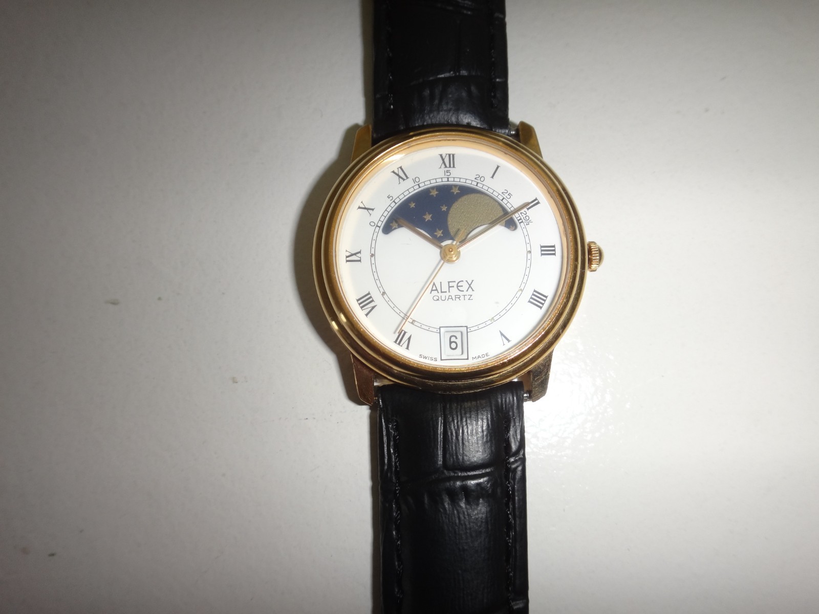 Alfex Moon Watch Quartz Made in Switzerland