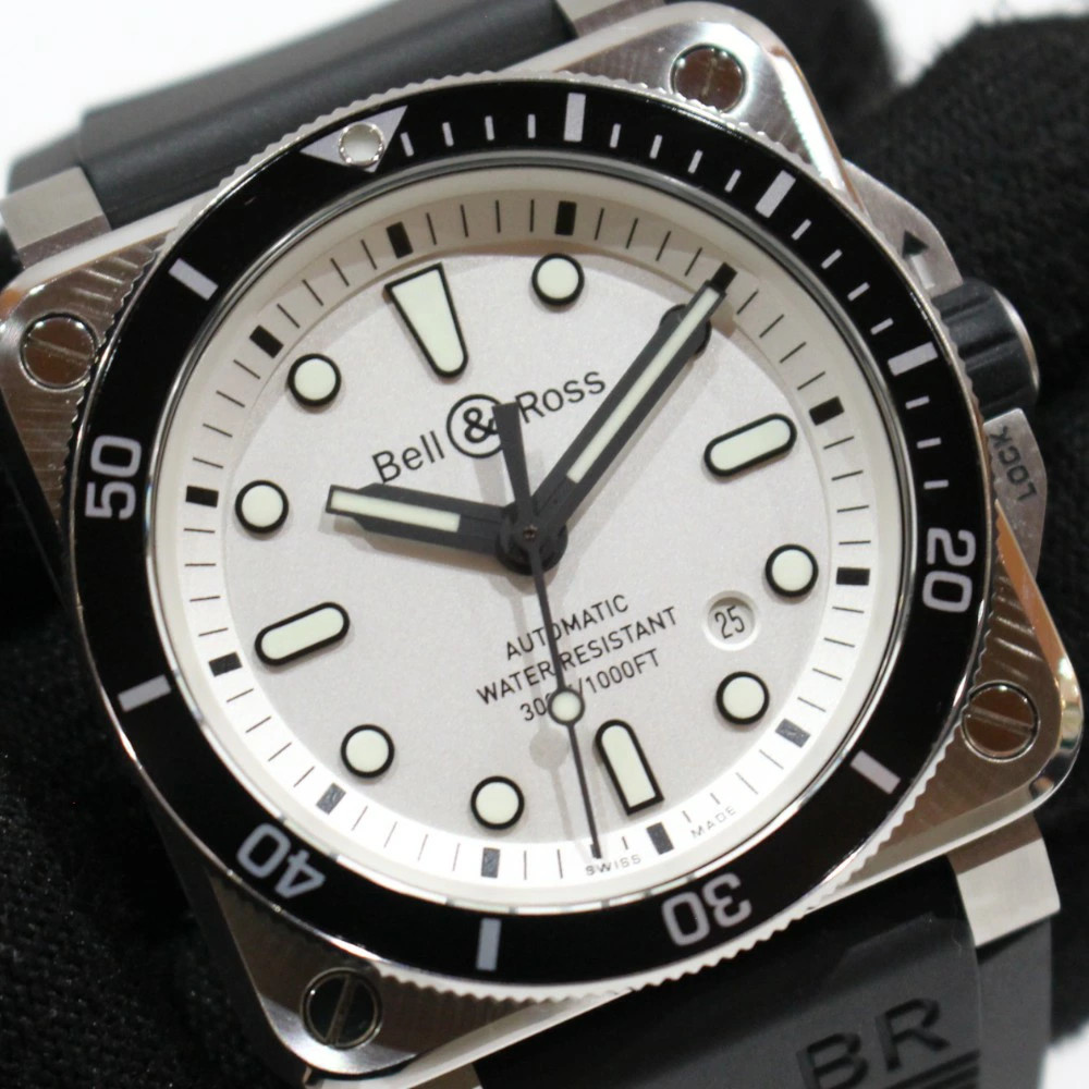 BELL & ROSS Diver White Steel BR03-92 White Men’s Used Watch #92030