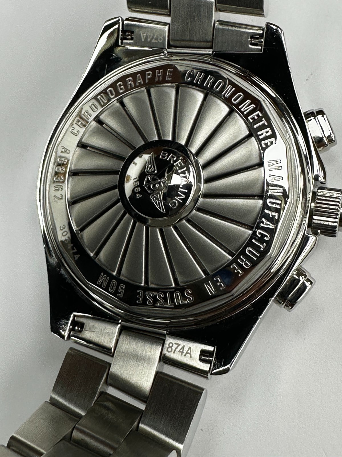 Breitling B-1 Multifunction A68362 Black Bidirectional Compass Scale WARRANTY
