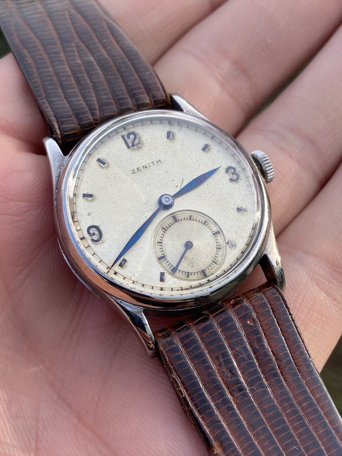 Vintage Swiss Zenith Calatrava Military Manual Watch