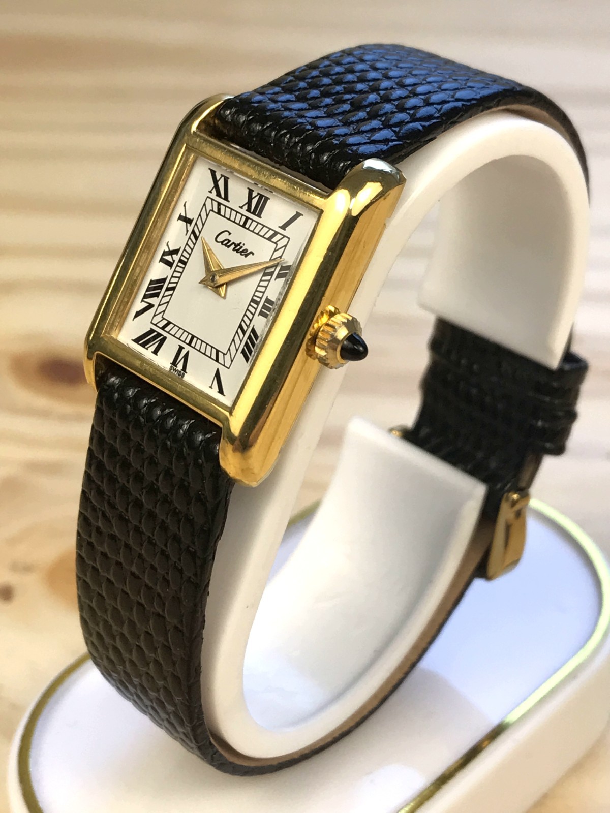 VINTAGE 1978 CARTIER TANK WOMEN’S PRE-MUST 18K ELECTROPLATED 21MM, HAND-WIND!