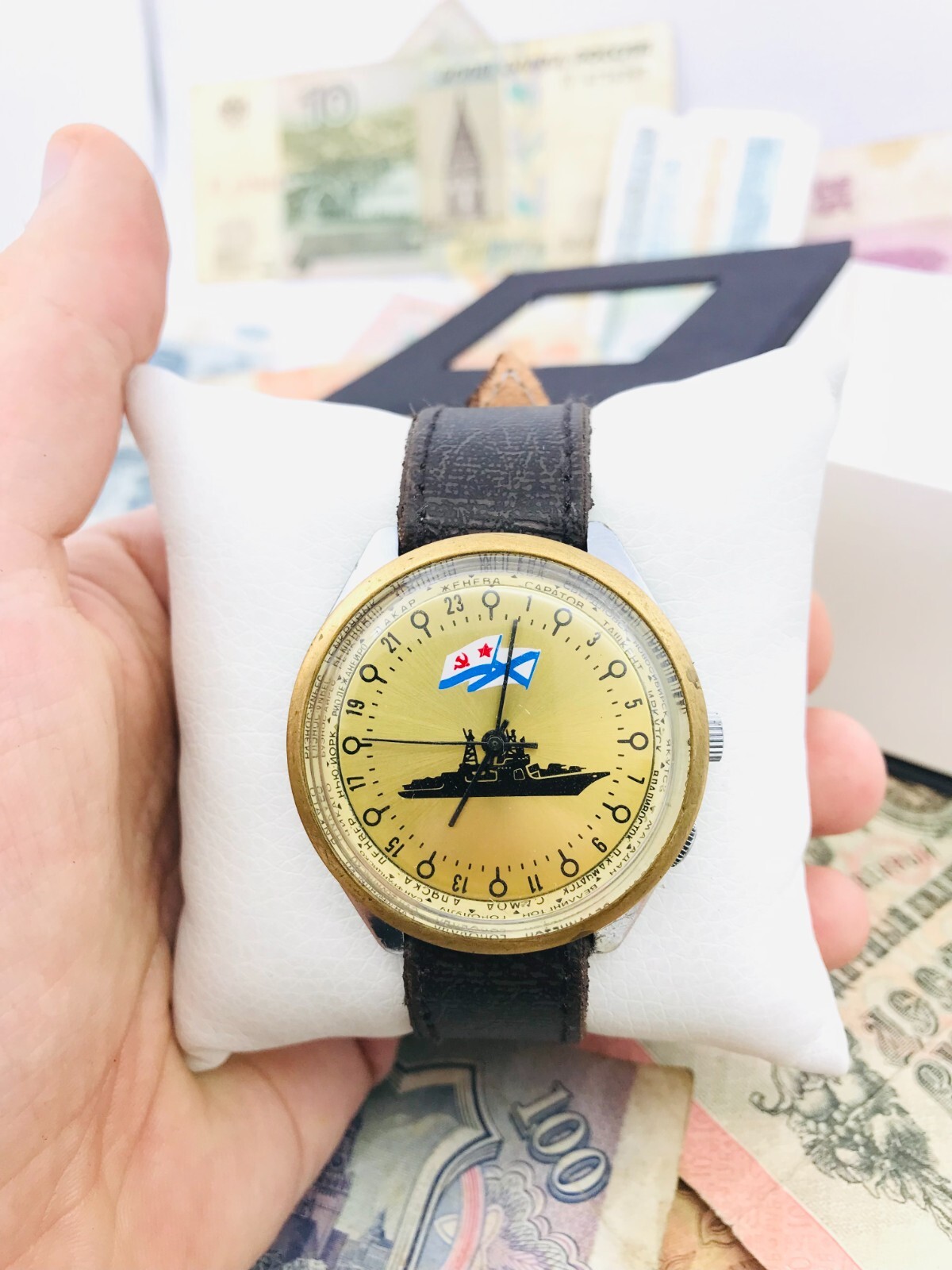🐧 Rare Raketa 24 Cities Polar Soviet Arctic Watch 2623 Wristwatch USSR ❄️
