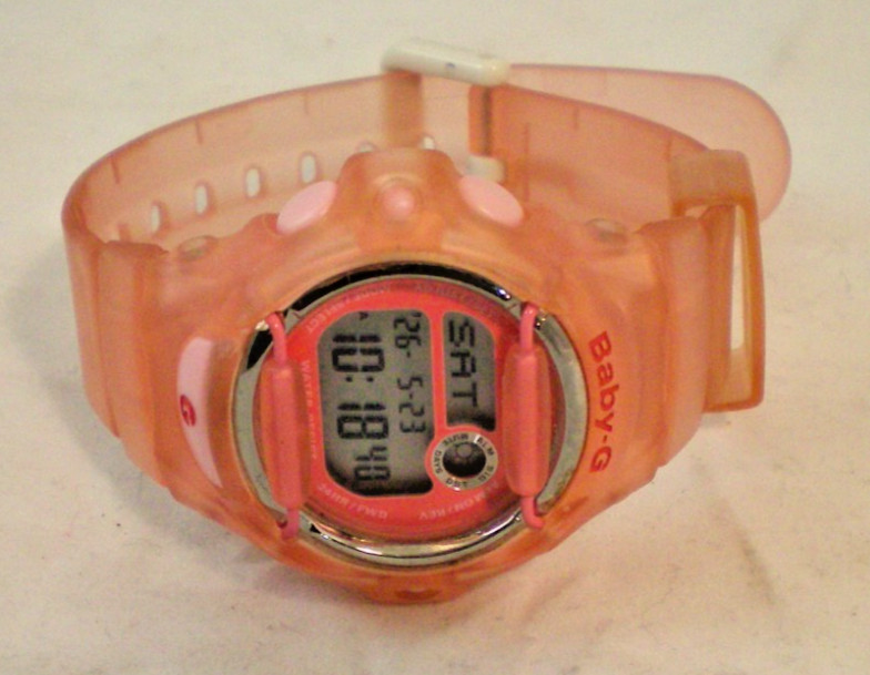 CASIO Baby-G Women Watch Solar Pink Resin Band Day/Date