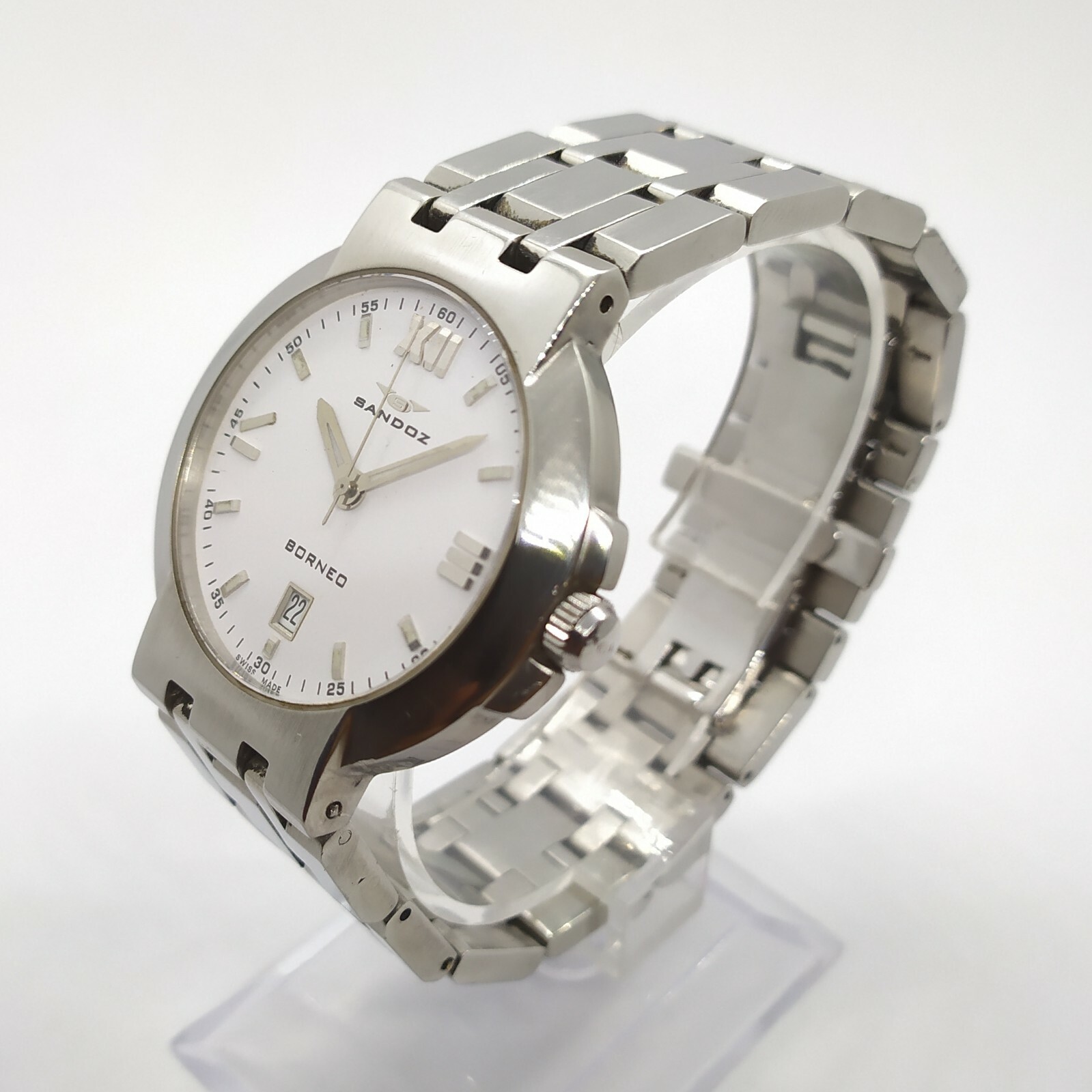 Sandoz 100m Sapphire Crystal Men’s Watch Sandoz Borneo Vintage Swiss Made 38mm