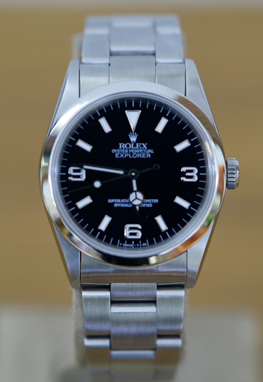 Rolex Explorer 14270 Silver Oyster Bracelet with Silver Bezel