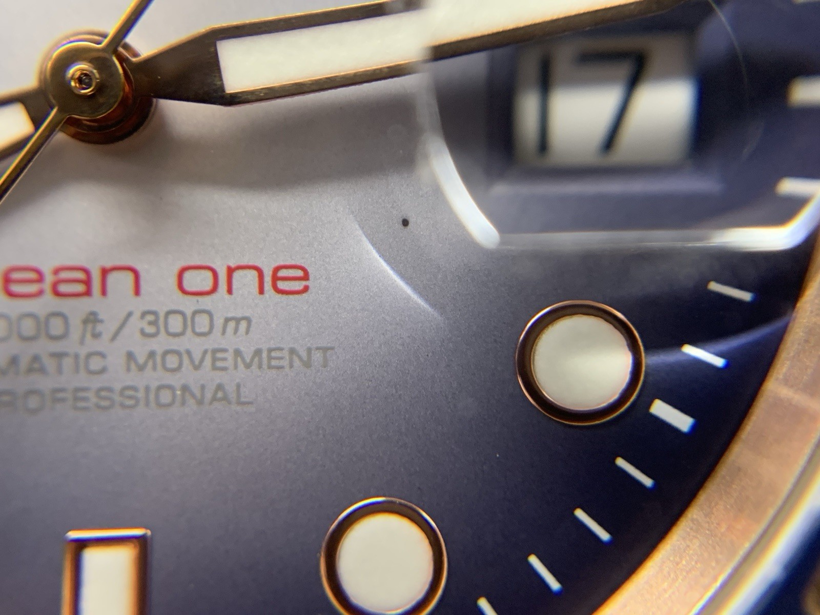 Steinhart Ocean One Stainless Steel Rose Gold Blue 42mm Automatic Watch