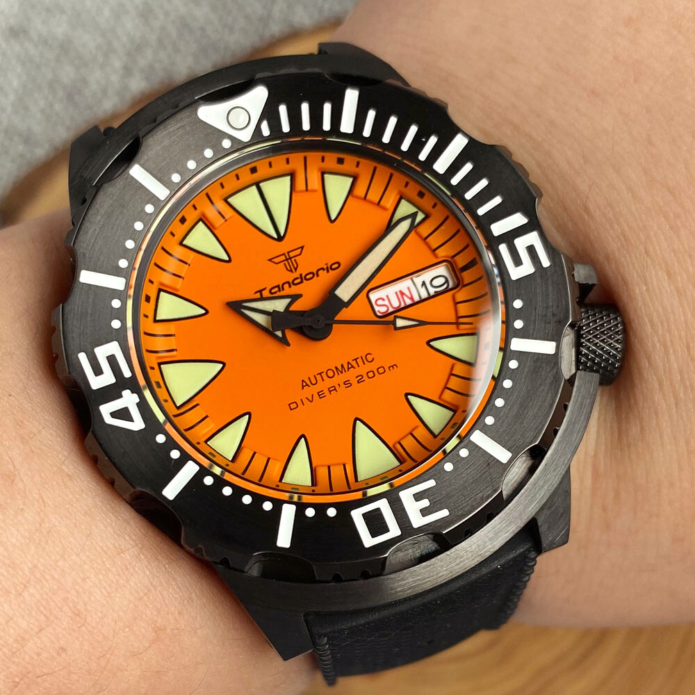 20ATM Diver Tandorio 42mm AR Sapphire Glass Japan NH36 Automatic Men Watch Lume