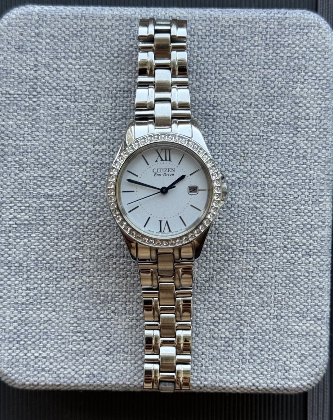 Citizen Eco-Drive Silver Stainless Steel Solar-Powered Watch Working