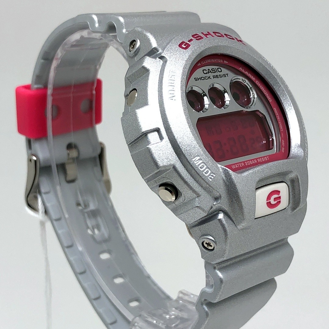 G SHOCK DW 6900CB 8 Crazy Colors Silver x Pink Mirror Dial Inverted Released in