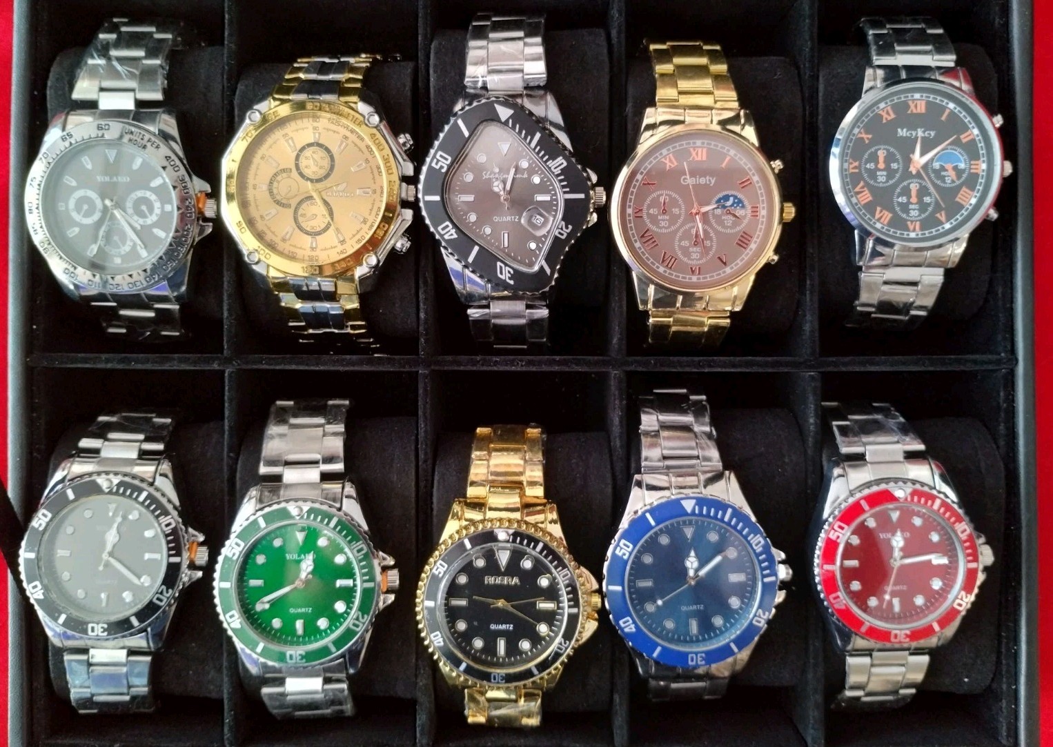 10 NEW Men’s Watches CLOSEOUT OVERSTOCK CLEARANCE DEAL Men Watch Lot IPHONE 1776