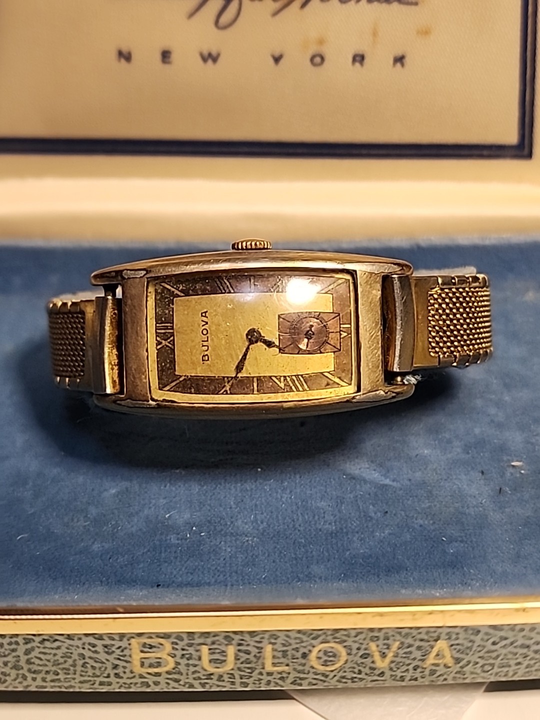 Vintage Bulova Midshipman Watch 17 Jewels Swiss Adjusted Bulova Curve RUNS