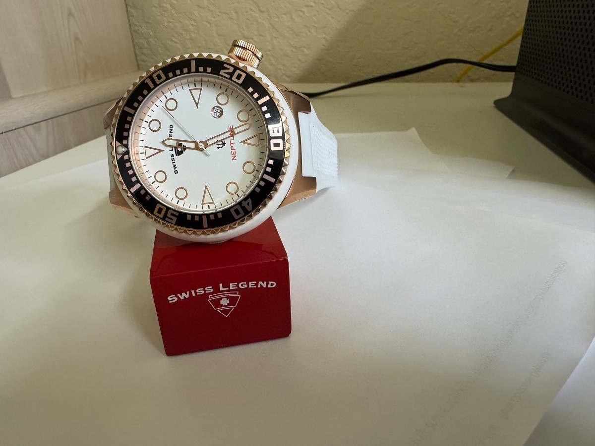Swiss Legend Men’s 21818P-RG Neptune White dial 52mm watch