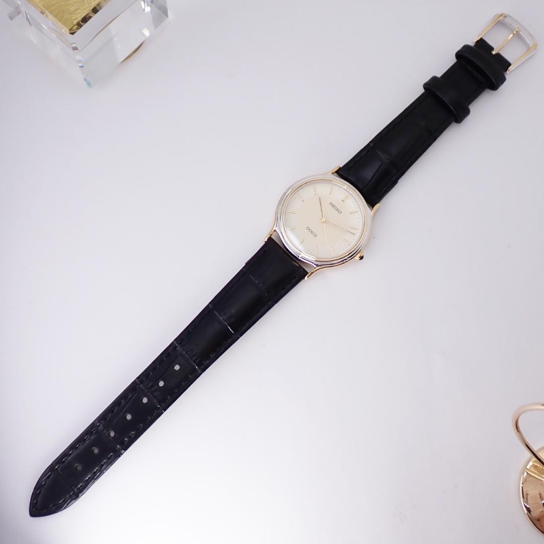 SEIKO 5E31-6D60 Quartz Unisex Wristwatch Black Japan