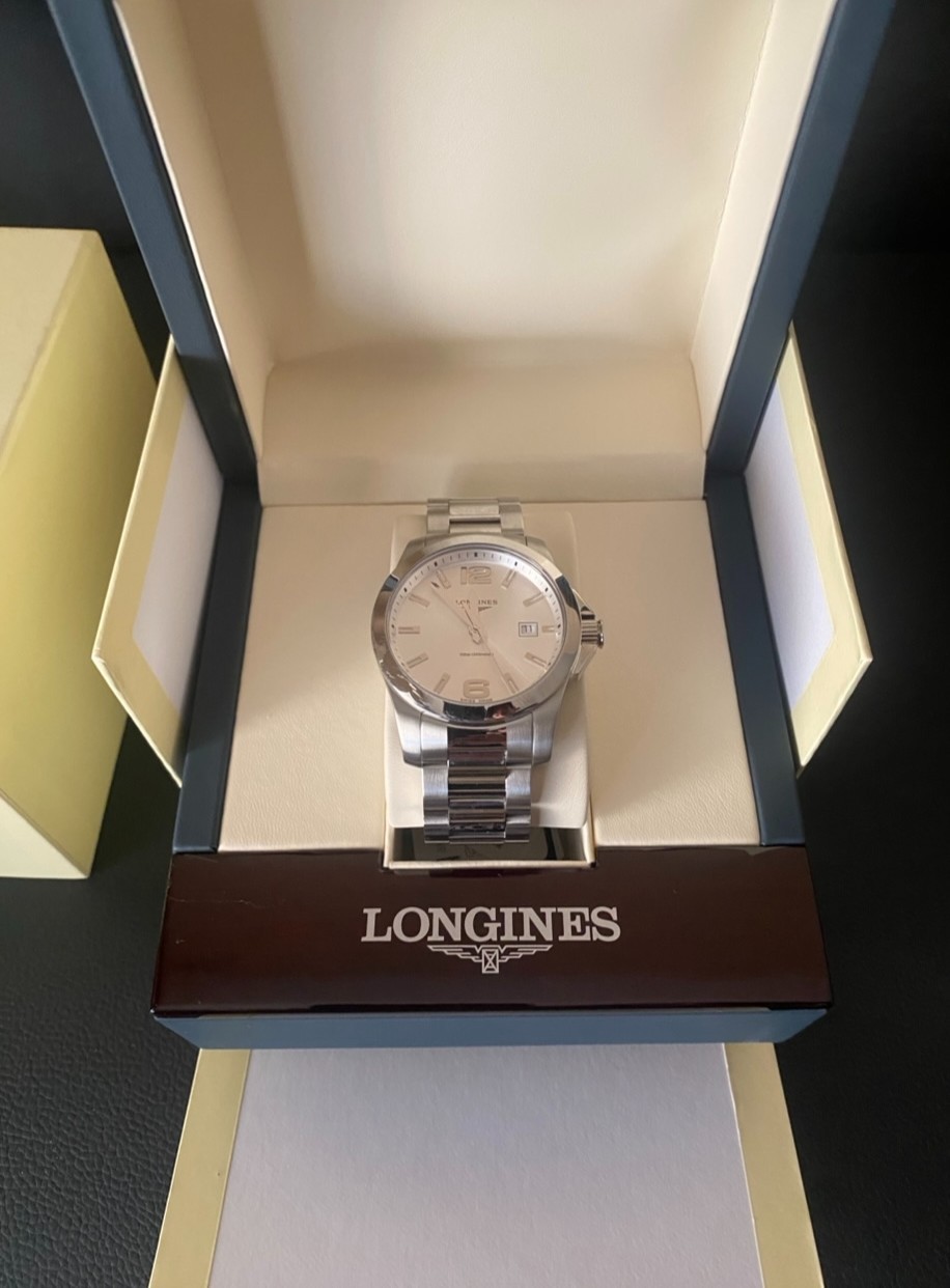 PREOWNED LONGINES CONQUEST – L3.759.4.76.6, Quartz watch, Ø 41.00 mm, stainless