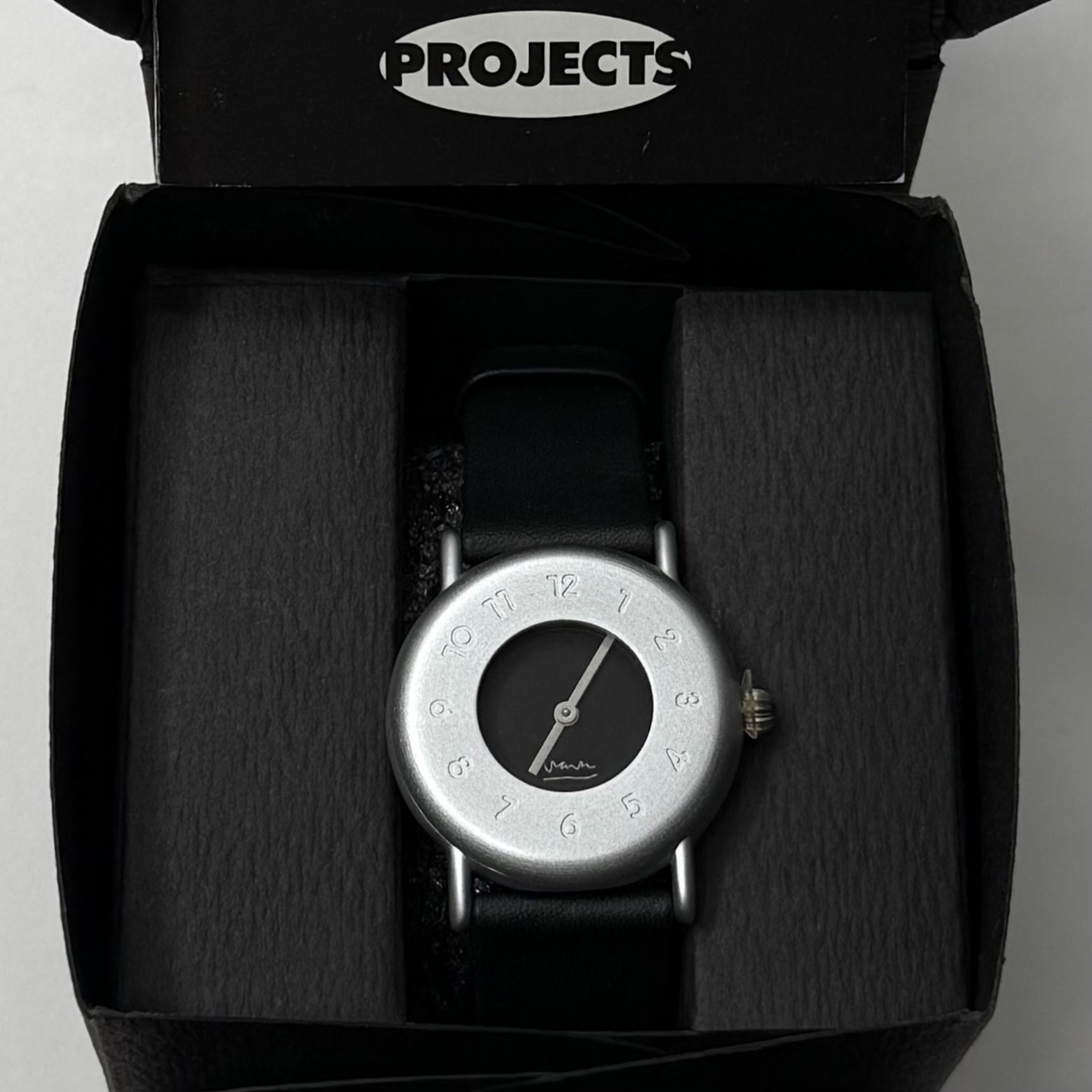 RARE NOS NIB Vintage Projects Michael Graves OH Watch HWRMAR 8001/B Black 1994