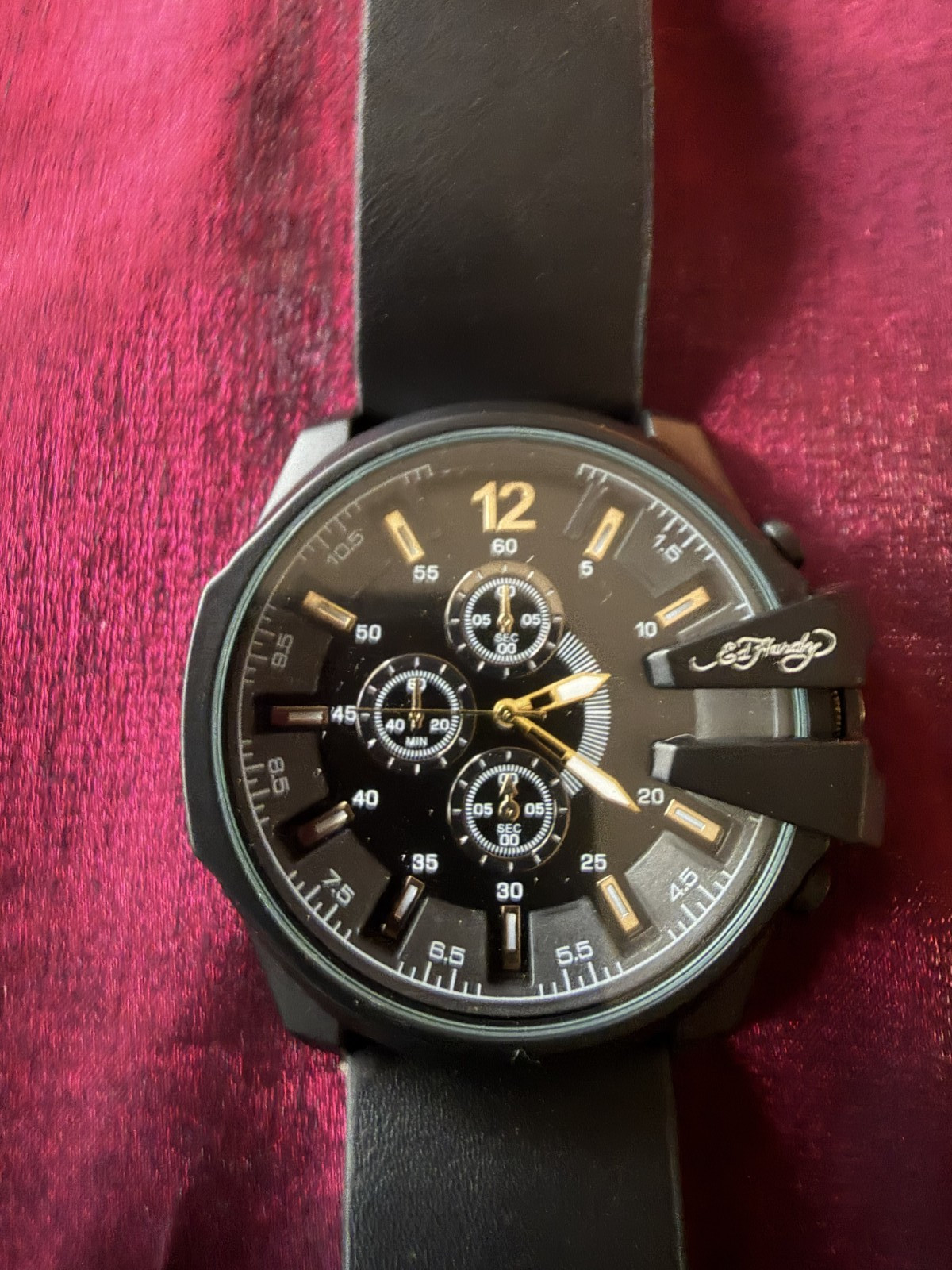 Ed Hardy Men’s Metal Gun Black Quartz Watch pre-owned