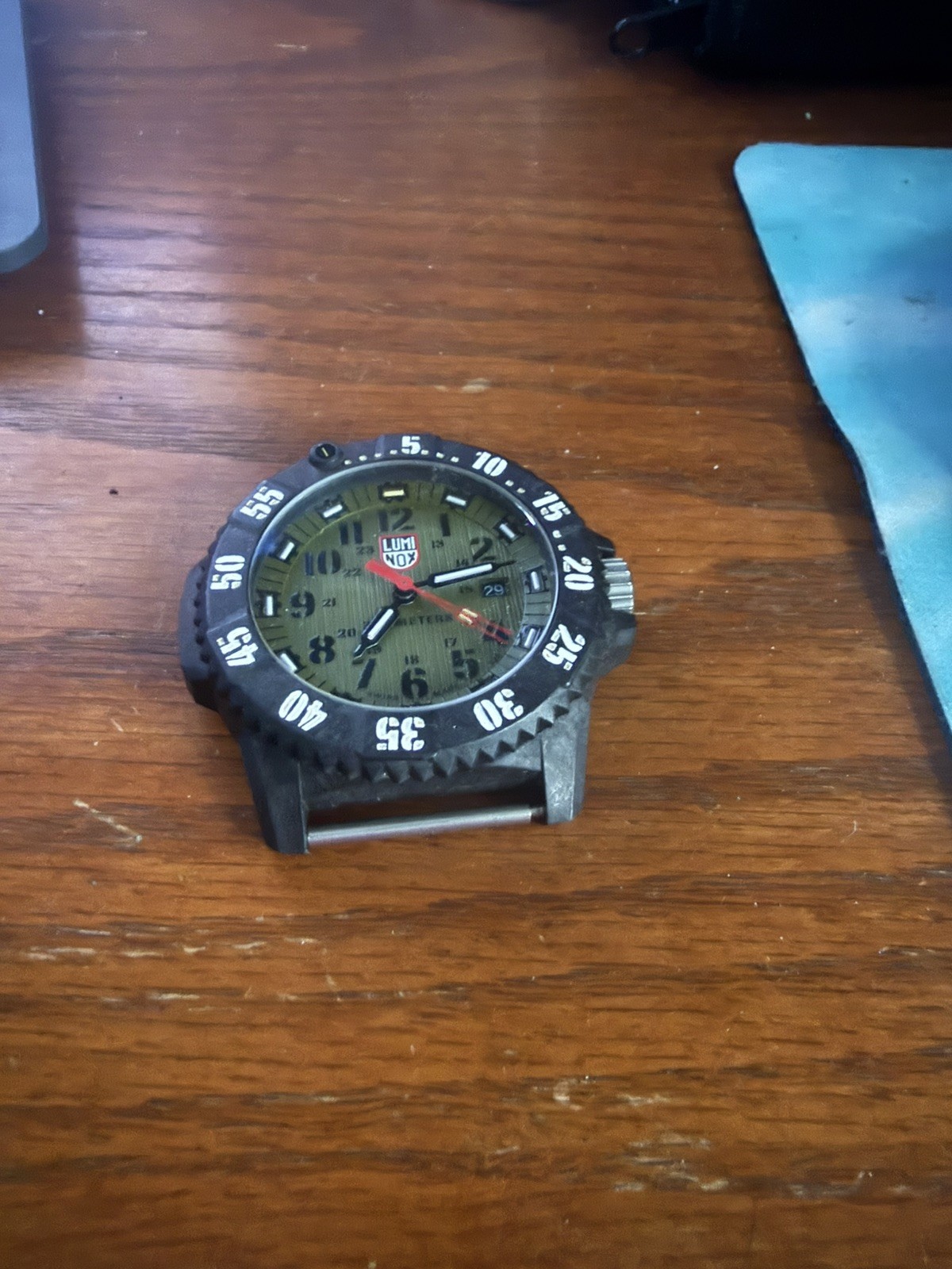 Luminox Master Carbon SEAL 3813 Green Dial 3800 Series Head Only Watch