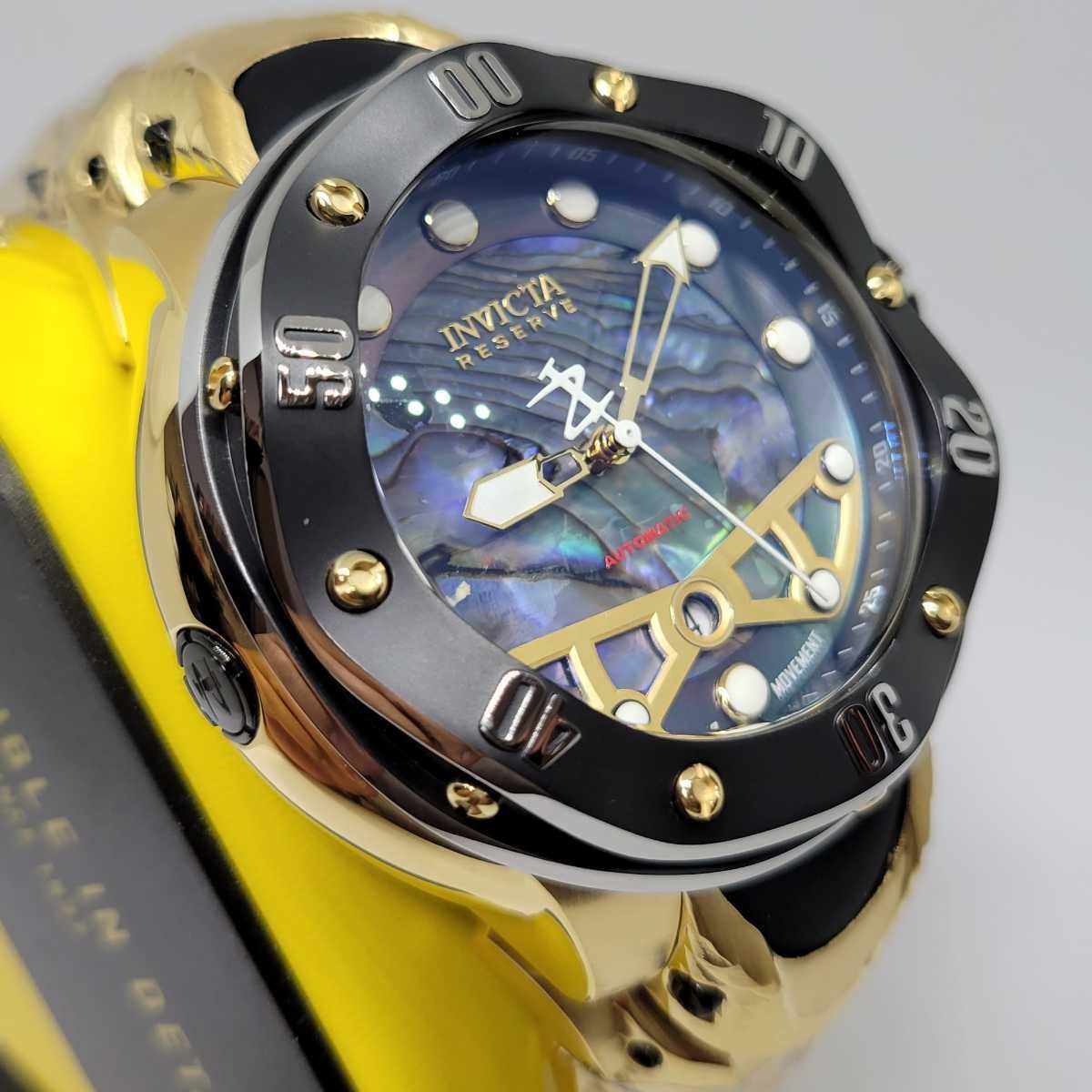 [B1Y] Invicta 36390 54mm Reserve Kraken Gold Abalone Swiss Automatic [p8s]