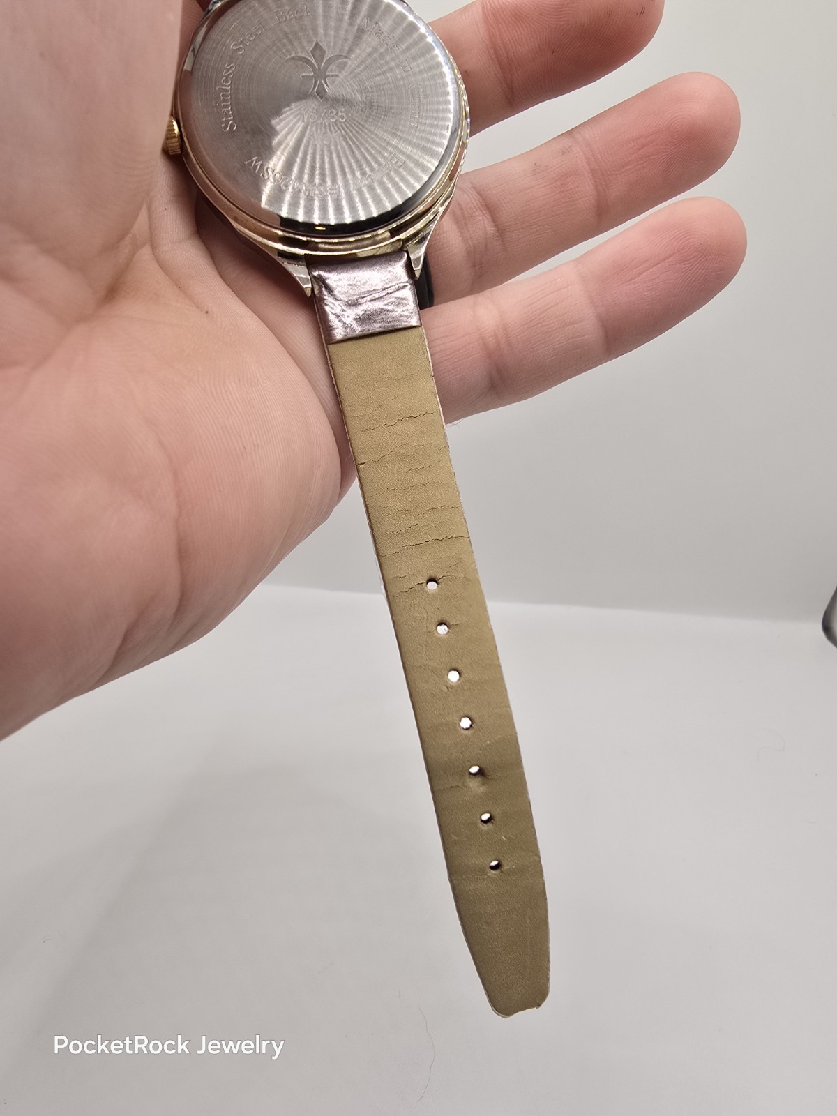 Women’s Quartz Analog Owl Face Watch Gold Tone Brown Leather Strap