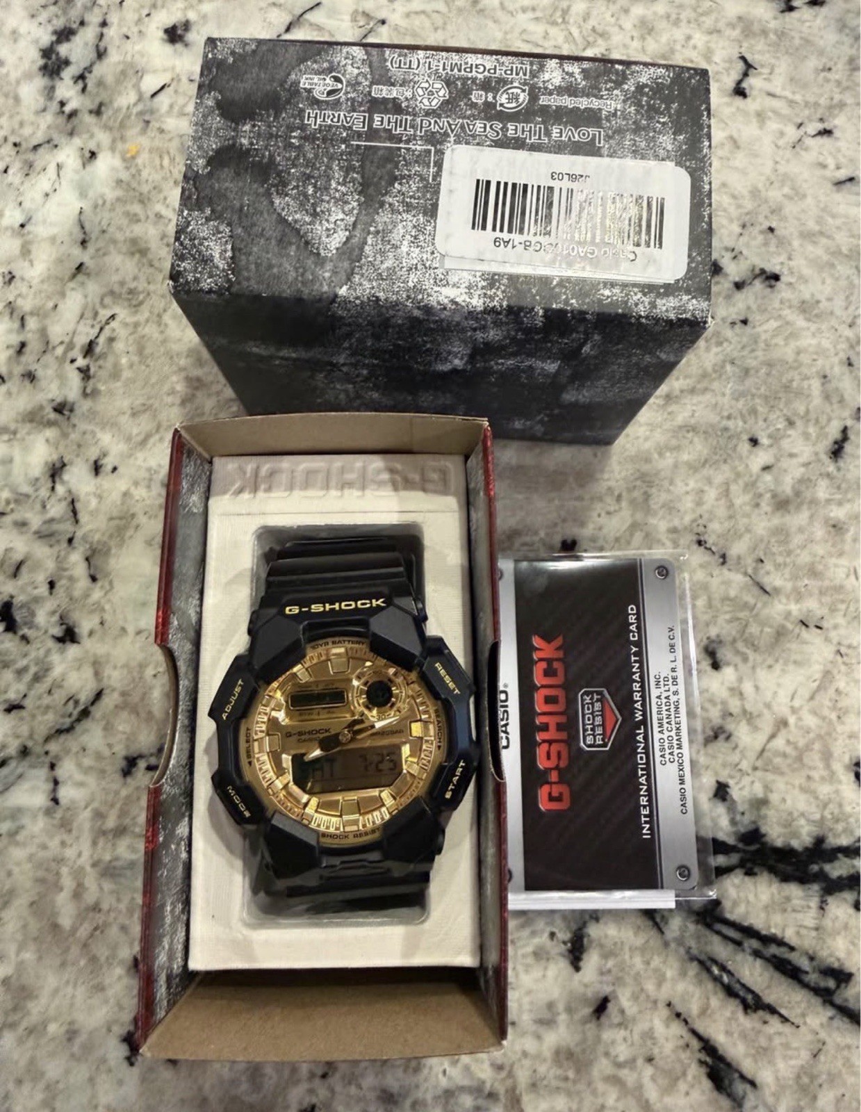 Casio G-Shock Gold Men’s Watch GA900AG1A New In Box With All Paperwork