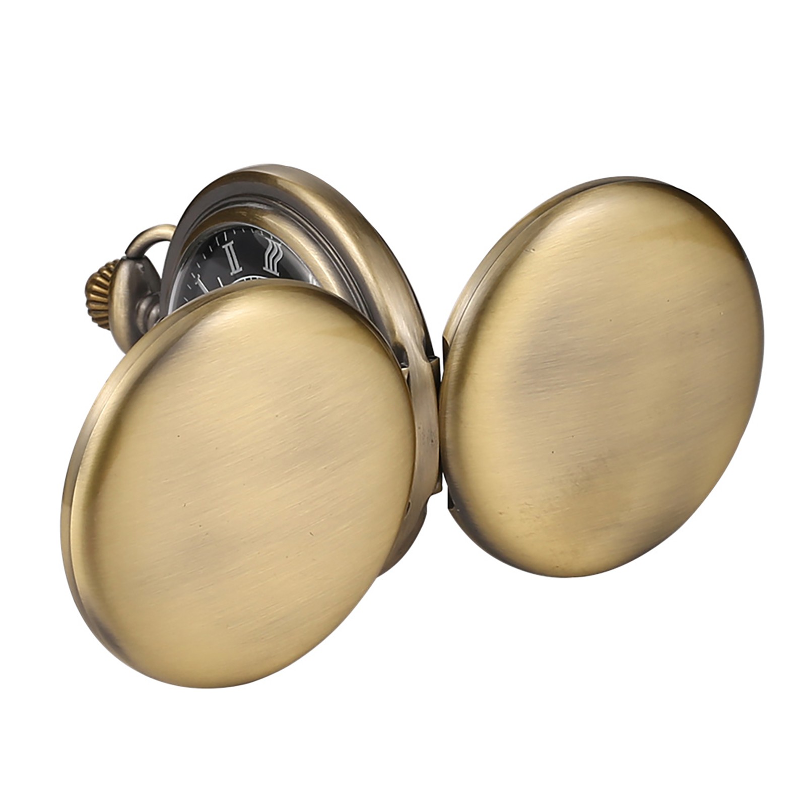 Hook Buckle Clasp Round Dial Shape Men’s Mechanical Retro Pocket Watch