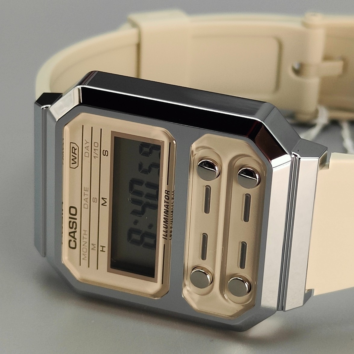 CASIO A100WEF-8AEF⎪A100WEF-8A⎪Original⎪Vintage EDGY⎪GREY⎪ALIEN WATCH F-100